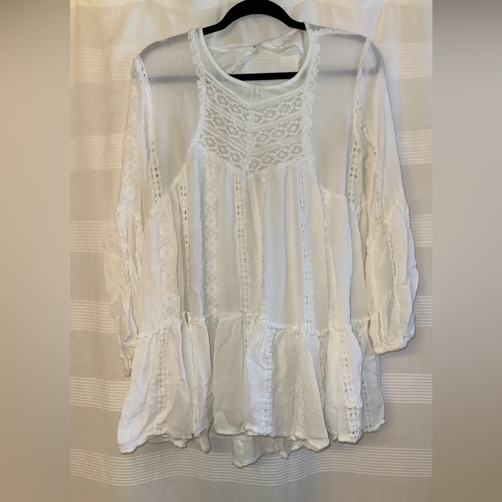 Free People long-sleeve long length women’s top